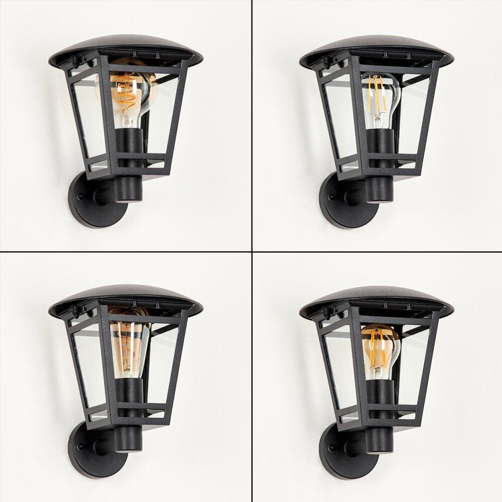 Ausipar Applique da esterno Nero, 1-Luce