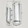 Amyton Applique da esterno Acciaio inox, Trasparente, chiaro, Zincato, 2-Luci