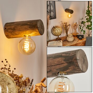 Canedo Applique Legno scuro, 1-Luce