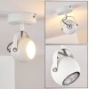 Gadmen Plafoniera Cromo, Bianco, 1-Luce