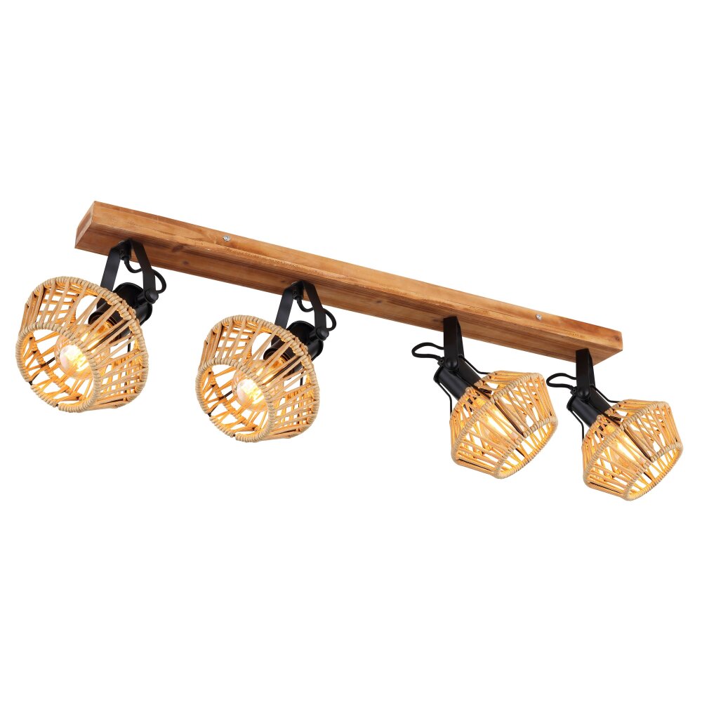 Globo STRAHLER Plafoniera Nero, 4-Luci main product photo