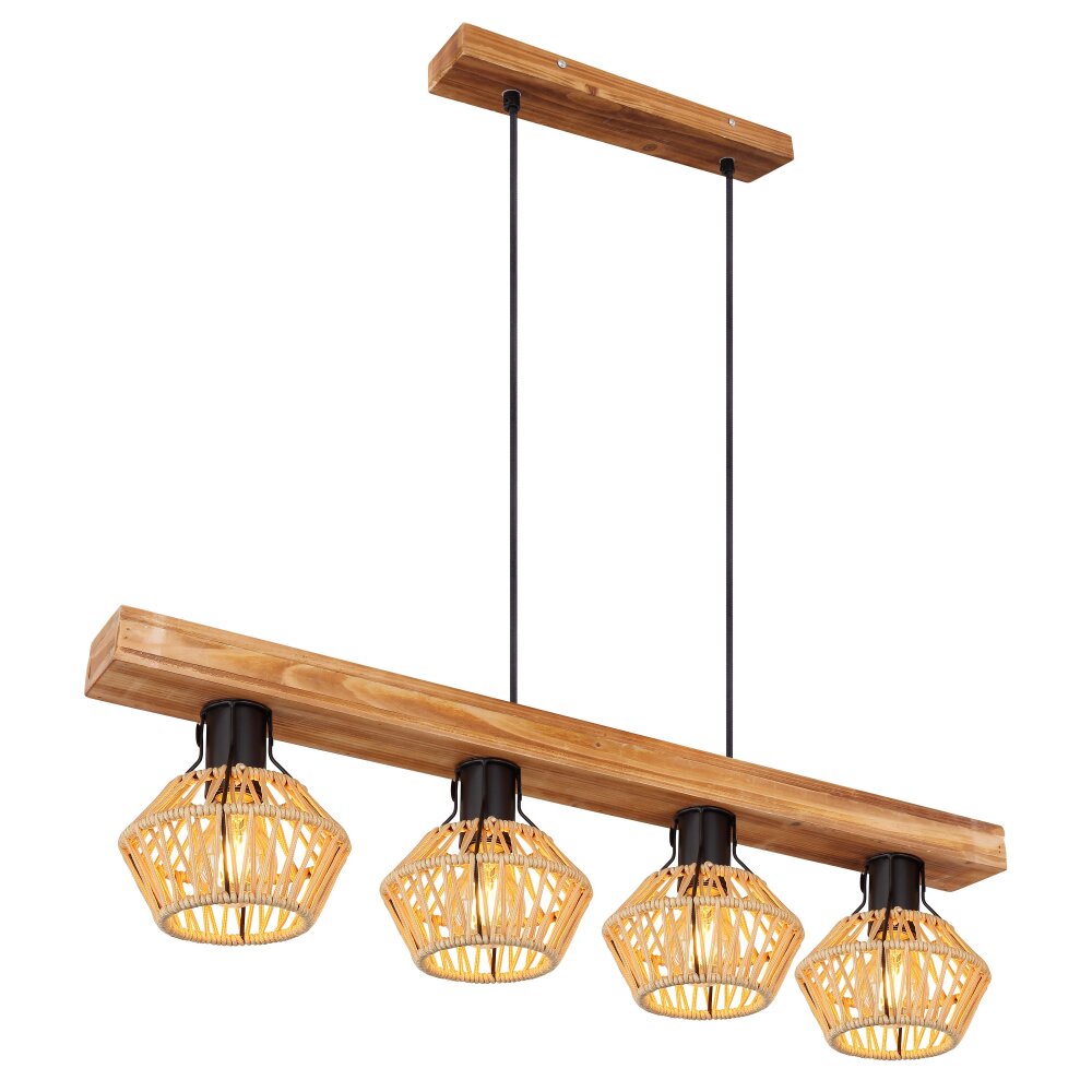 Globo STRAHLER Lampada a Sospensione Nero, 4-Luci main product photo