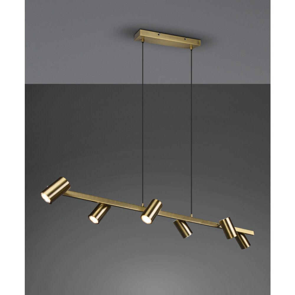 Trio Marley Lampada a Sospensione Ottone antico, 6-Luci main product photo