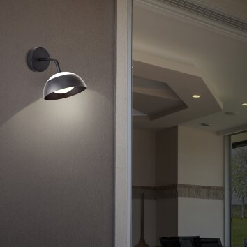 Brilliant Matfen Applique da esterno LED Nero, 1-Luce