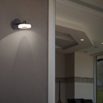 Brilliant Seaham Applique da esterno LED Nero, 1-Luce