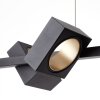 Brilliant Dillard Lampada a Sospensione LED Oro, Nero, 5-Luci, Telecomando