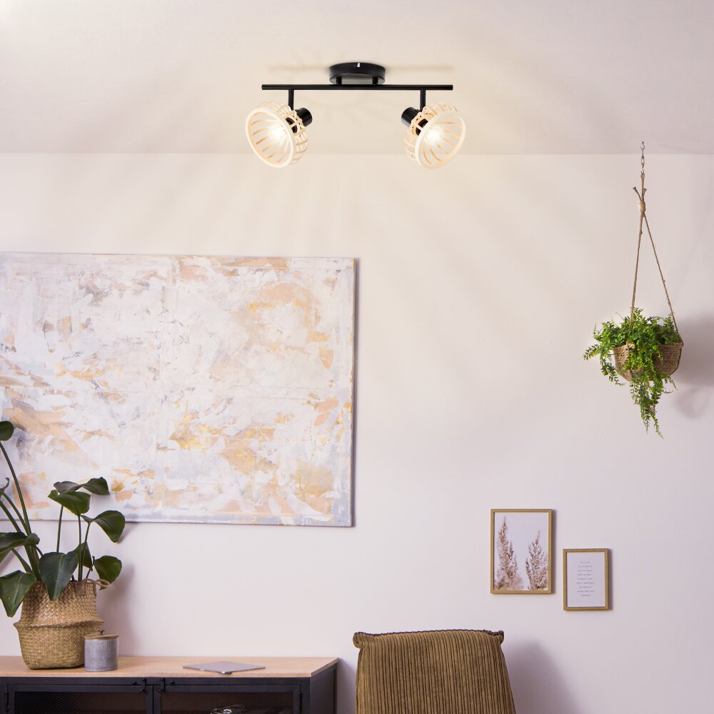 Brilliant Norah Plafoniera Nero, 2-Luci main product photo