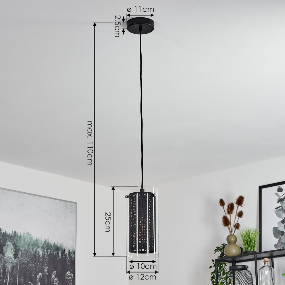 Rasperden Lampadario a sospensione Nero, 1-Luce