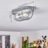 Chaquire Plafoniera Grigio, 1-Luce