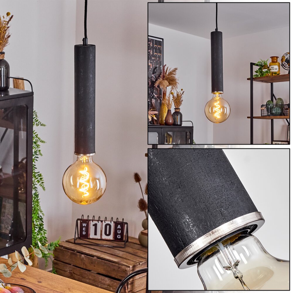 Wheelwright Lampadario a sospensione Nichel opaco, Nero, 1-Luce main product photo