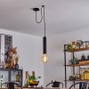 Wheelwright Lampadario a sospensione Nichel opaco, Nero, 1-Luce