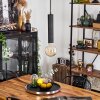 Wheelwright Lampadario a sospensione Nichel opaco, Nero, 1-Luce