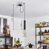 Wheelwright Lampadario a sospensione Nichel opaco, Nero, 1-Luce