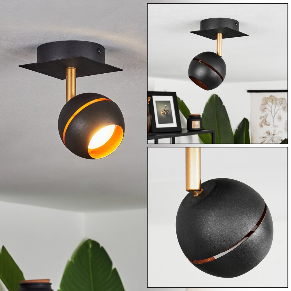 Tome Plafoniera LED Ottone, Nero, 1-Luce main product photo