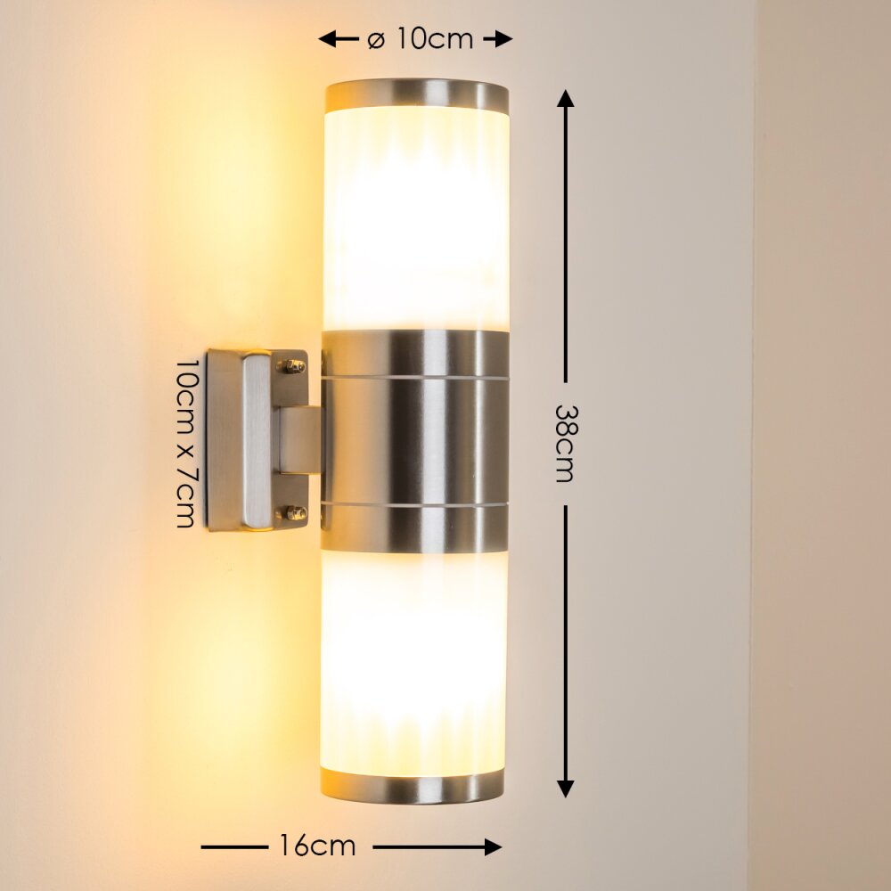 TOLSONA Applique da Esterno Acciaio inox, 2-Luci main product photo