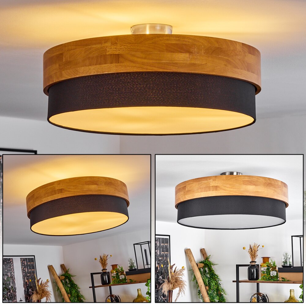 Vrolle Plafoniera Legno chiaro, Nichel opaco, 3-Luci main product photo