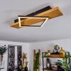 Pompu Plafoniera LED Legno chiaro, Nero, 1-Luce