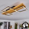 Pompu Plafoniera LED Legno chiaro, Nero, 1-Luce