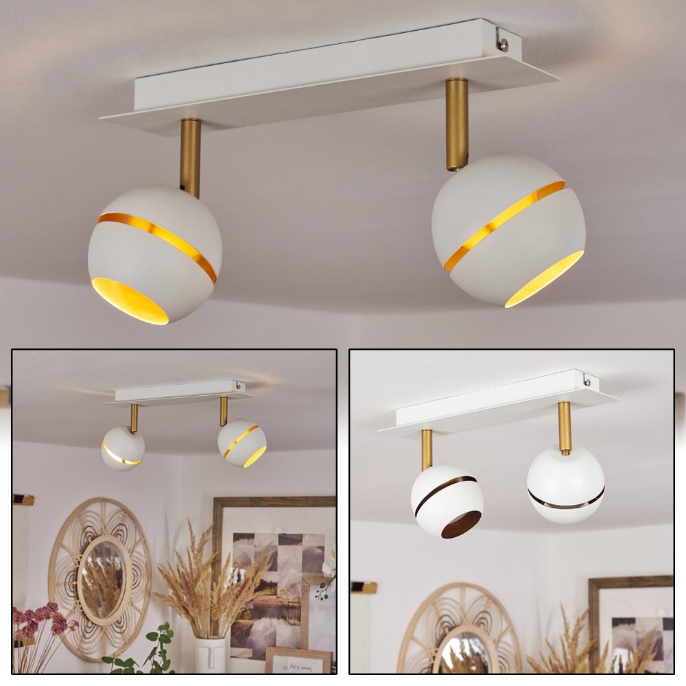 Tome Plafoniera LED Ottone, Bianco, 2-Luci main product photo