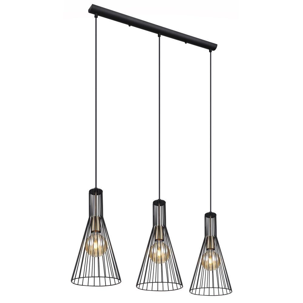 Globo MILLI Lampada a Sospensione Ottone, Nero, 3-Luci main product photo