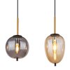 Globo BLACKY Lampada a Sospensione Ottone, Nero, 4-Luci