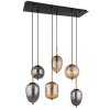 Globo BLACKY Lampada a Sospensione Ottone, Nero, 6-Luci