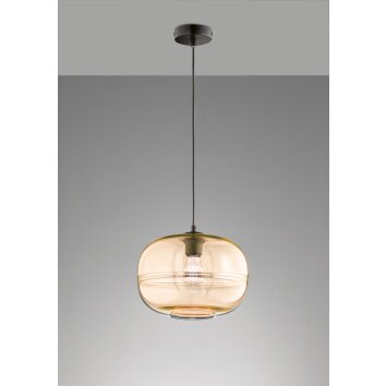 Fischer & Honsel Ink Lampadario a sospensione Nero, 1-Luce