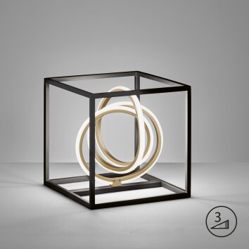 Fischer & Honsel Gisi Lampada da tavolo LED Nero, 1-Luce