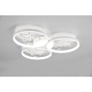 Trio Groovy Plafoniera LED Bianco, 1-Luce