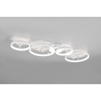 Trio Groovy Plafoniera LED Bianco, 1-Luce