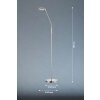 FHL easy Luna Lampada da terra LED Nichel opaco, 1-Luce