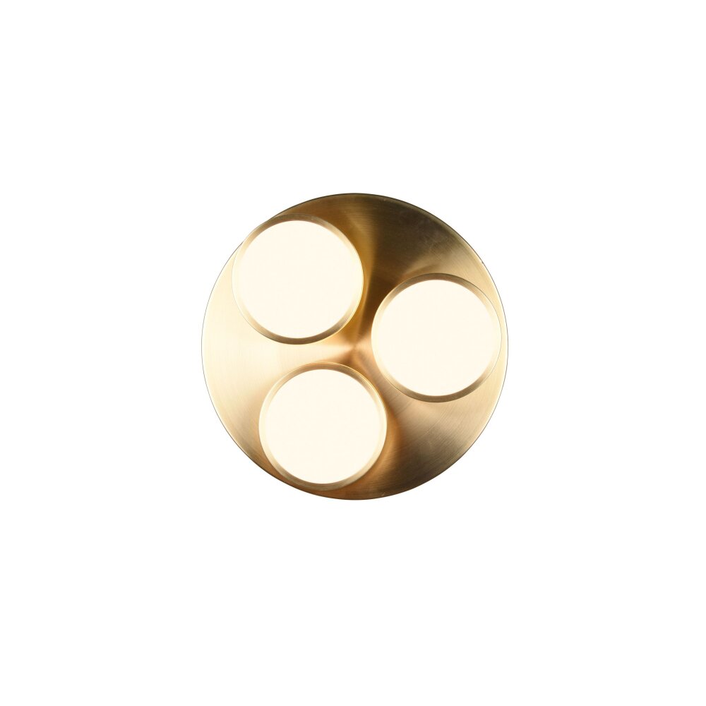 Trio Franklin Plafoniera LED Ottone, 3-Luci