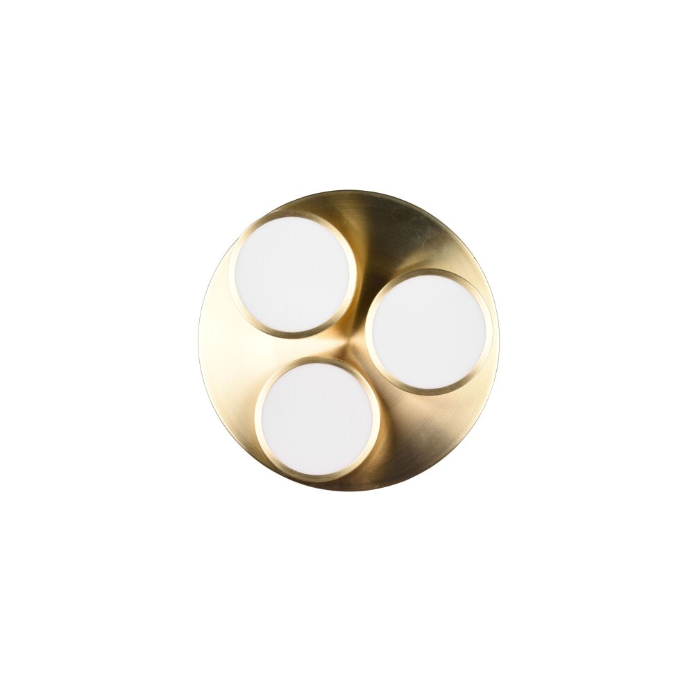 Trio Franklin Plafoniera LED Ottone, 3-Luci