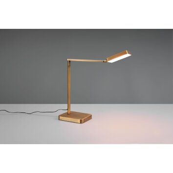 Trio Pavia Lampada da tavolo LED Ottone antico, 1-Luce