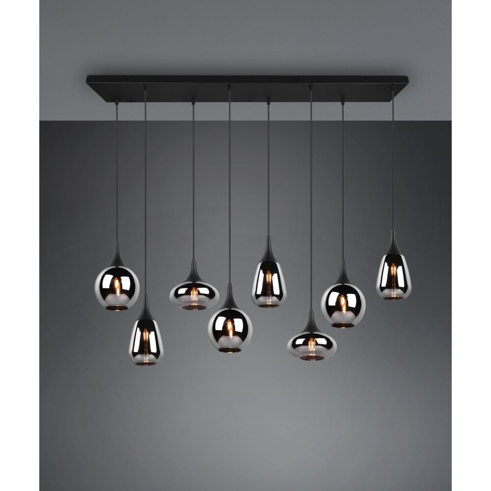 Trio Lumina Lampada a Sospensione Nero, 8-Luci