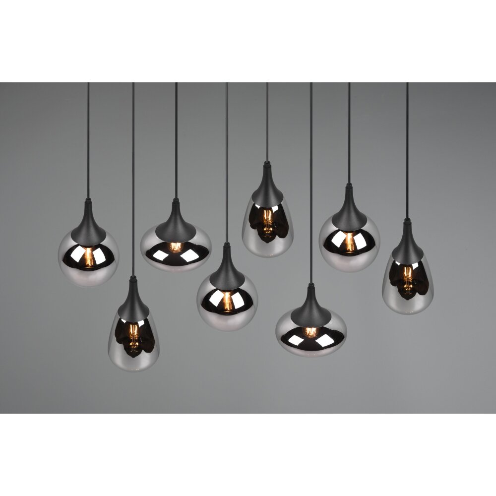Trio Lumina Lampada a Sospensione Nero, 8-Luci
