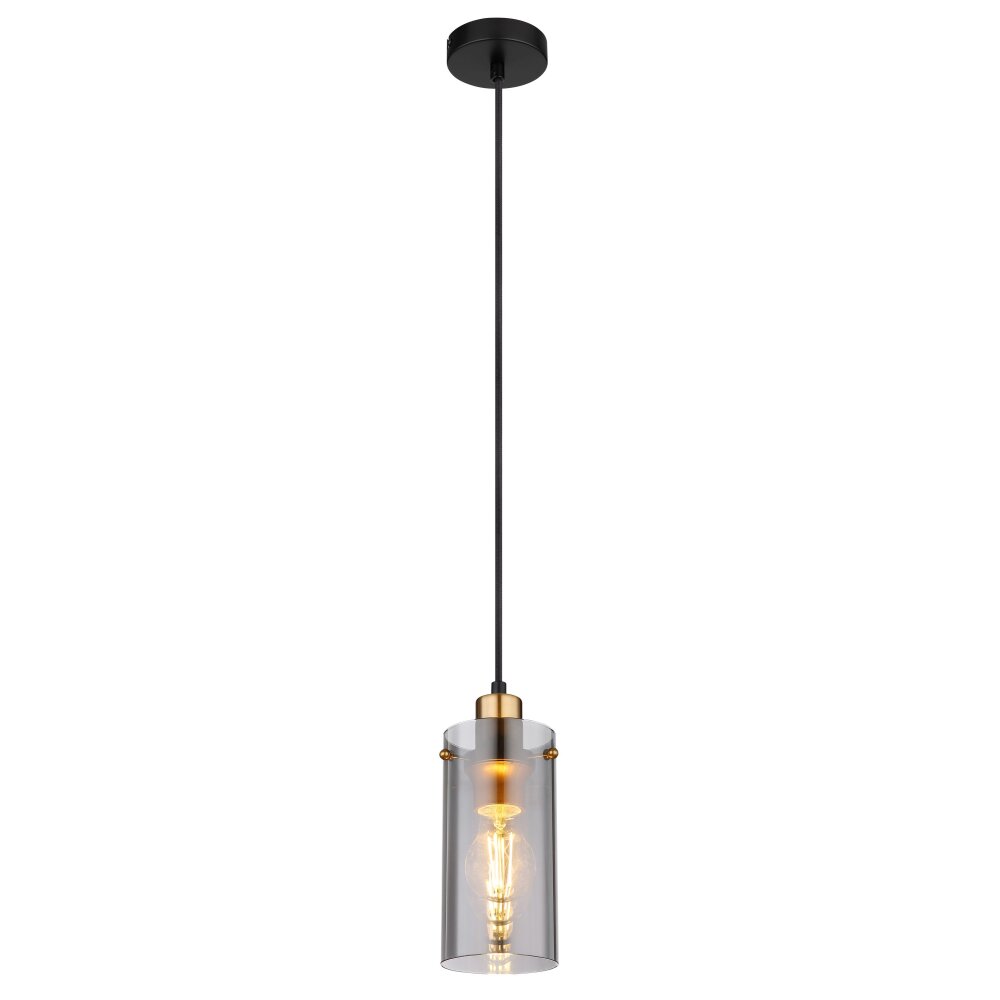 Globo FANNI Lampadario a sospensione Ottone, Nero, 1-Luce main product photo