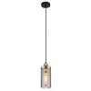 Globo FANNI Lampadario a sospensione Ottone, Nero, 1-Luce