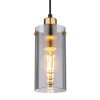 Globo FANNI Lampadario a sospensione Ottone, Nero, 1-Luce