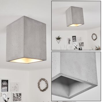 Stettler Plafoniera Grigio, 1-Luce