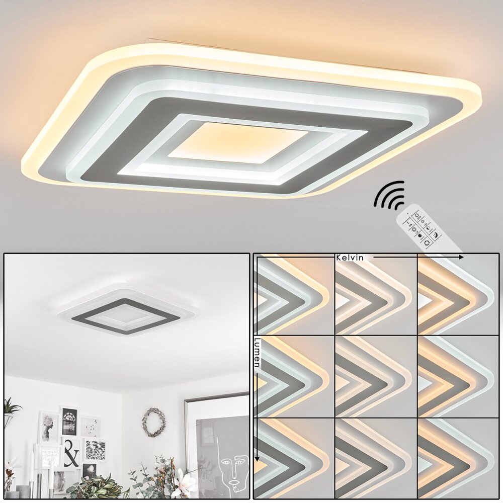 Wawo Plafoniera LED Bianco, 1-Luce, Telecomando main product photo