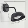 Ancemont Applique da esterno LED Nero, 1-Luce