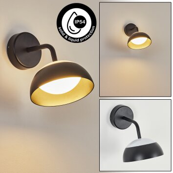 Ancemont Applique da esterno LED Nero, 1-Luce