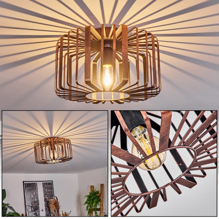 Oravi Plafoniera Ramato, Ruggine, 1-Luce