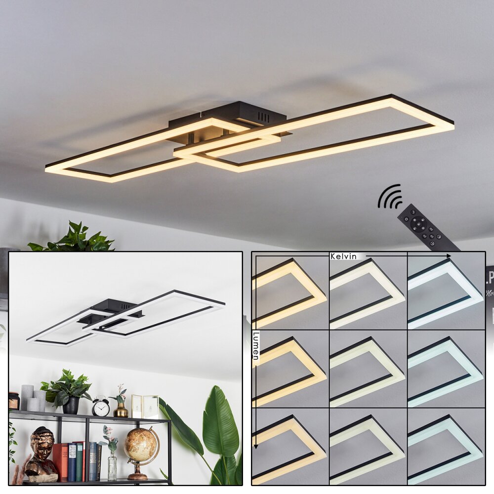 Hyacinthe Plafoniera LED Nero, 1-Luce, Telecomando main product photo