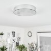 Mentque Plafoniera LED Argento, 1-Luce