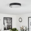 Mentque Plafoniera LED Nero, 1-Luce