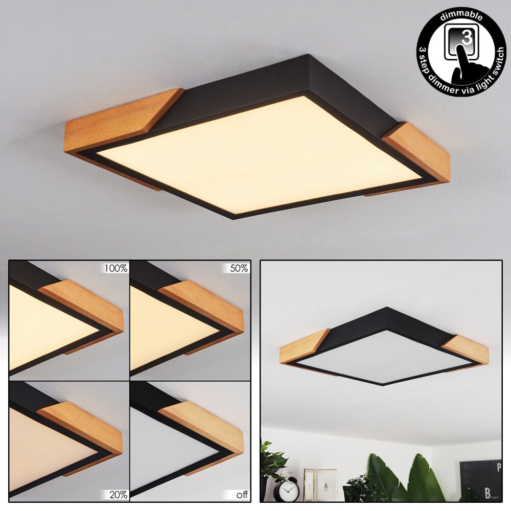 Pontchardon Plafoniera LED Écru, Nero, 1-Luce main product photo