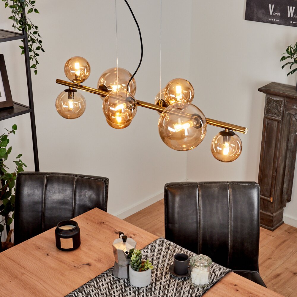 Chehalis Lampada a Sospensione LED Ottone, Nero, 9-Luci main product photo