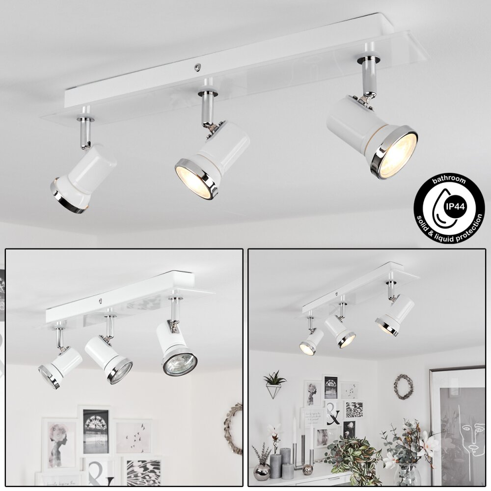Lanrigan Plafoniera LED Cromo, Bianco, 3-Luci main product photo